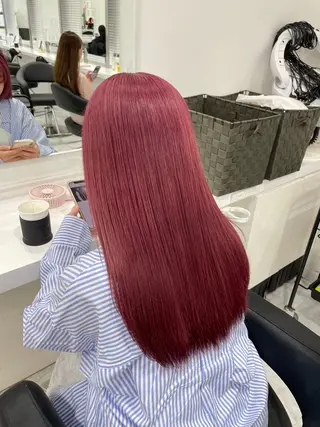 ロング カラー ラベンダー💜 グレージュ🩶のヘアスタイル