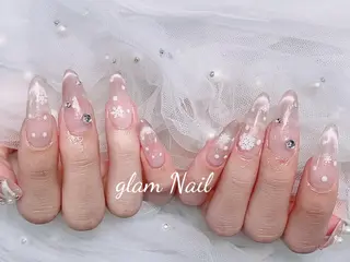 ネイル エツメ💅 長さ出し🎀デザインのネイルデザイン