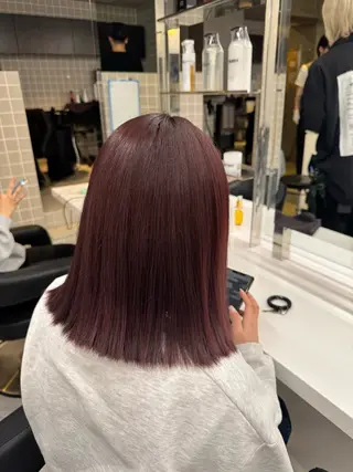 ミディアム カラー パーマ ヘアアレンジ メンズ キッズ 韓国系🇰🇷🩶 艶暗髪/MEIのヘアスタイル