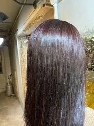 セミロング カラー お任せヘア☘️☘️ 及川渚のヘアスタイル