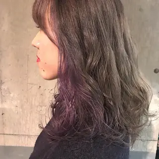 セミロング kiyono ⭐︎ダブルカラーのヘアスタイル