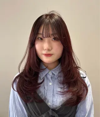 ロング カラー 立川 🫧 レイヤー ／ハッシュカット✨️のヘアスタイル