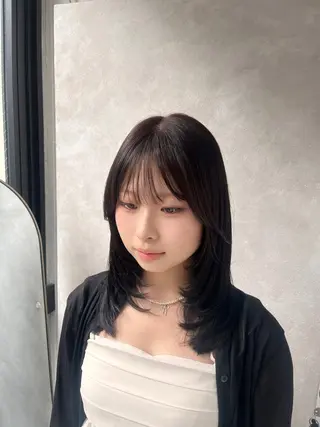 ミディアム 大宮レイヤーカット× 透明感カラー rioのヘアスタイル