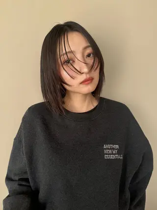 ショート カラー 透明感/縮毛/ボブ CHIHIROのヘアスタイル
