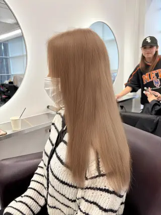 セミロング 🩵透明感艶髪 縮毛矯正masa🩵のヘアスタイル