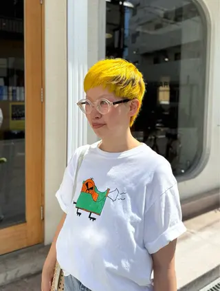 ショート カラー ウチダ ユウヤのヘアスタイル