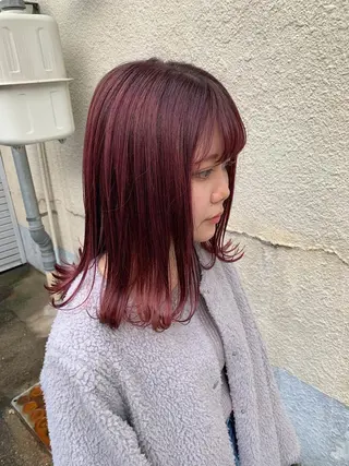 ミディアム カラー スダユーヤ 💫推しカラーウルフのヘアスタイル