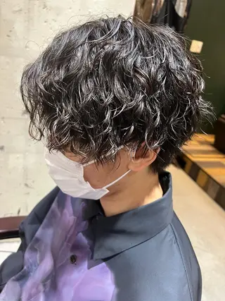 ショート パーマ メンズ 🦩パーマン🦩佐藤 航太のヘアスタイル
