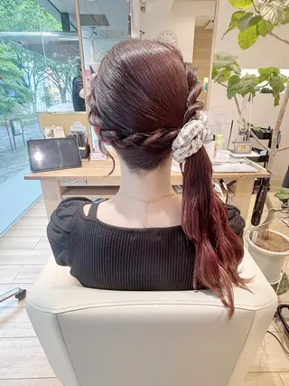 ロング ヘアアレンジ 大会出場に向け予約 縮小中🙇東美杏のヘアスタイル
