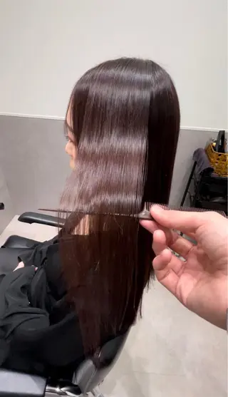 セミロング カラー 髪質改善ヘアケア 艶髪特化/上田のヘアスタイル