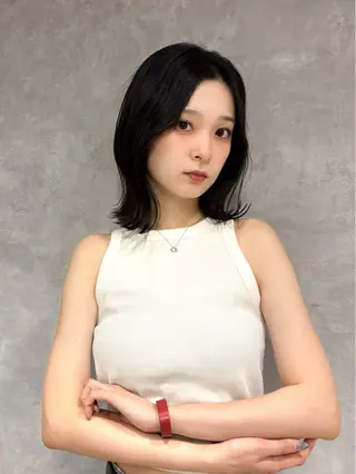ミディアム 韓国レイヤー✂︎ yuka♥️のヘアスタイル