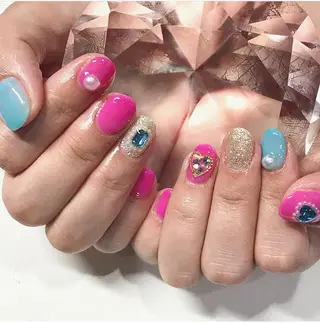 ネイル 渋谷/チップ長さ出し 👑アプレgel-xのネイルデザイン