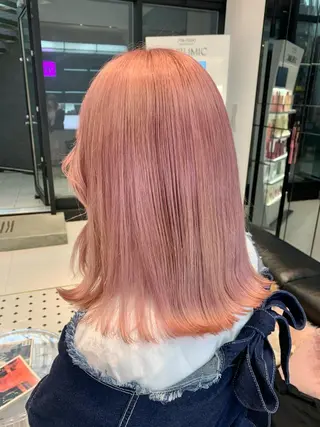 ミディアム カラー ヘアアレンジ 🎀透明感カラー 韓国ヘア🎀mahoのヘアスタイル