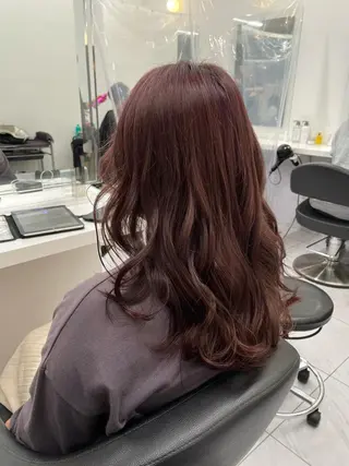 ミディアム カラー パーマ ヘアアレンジ メンズ キッズ ネイル マツエク・マツパ 🦋縮毛/韓国レイヤ ー/透明感カラー🦋のヘアスタイル