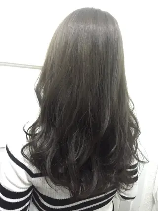 ミディアム セミロング ロング カラー 若杉 諒のヘアスタイル