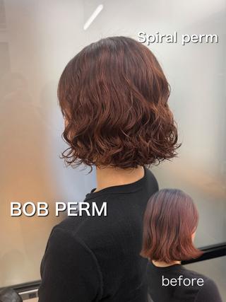 ショート パーマ パーマ\暗髪カラー 石川雄麻のヘアスタイル