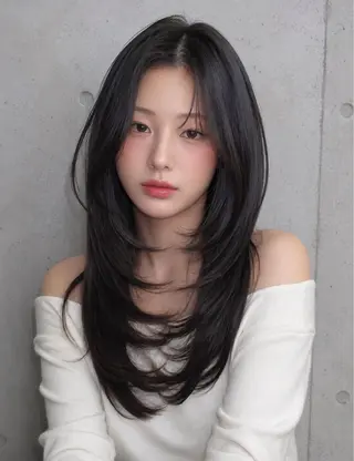 セミロング カラー ヘアアレンジ 🌫️大人韓国ヘア 🌫️naoyaのヘアスタイル