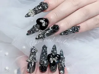 ネイル エツメ💅 長さだし🎀デザインのネイルデザイン