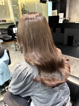 ロング ブリーチなし ダブルカラー/ゆなのヘアスタイル