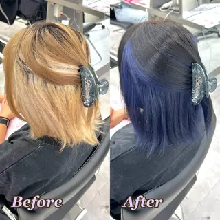 カラー ヘアメ🎀ハイトーン 🩵エクステ🪄しほのヘアスタイル