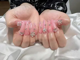 ロング カラー ネイル C ✨Mのネイルデザイン