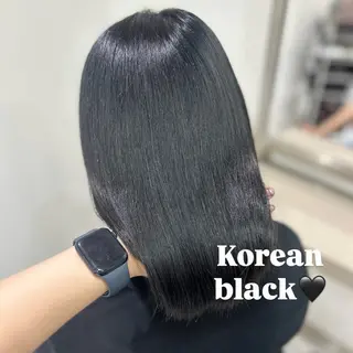 カラー yuuka 🖤韓国ヘア🖤のヘアスタイル