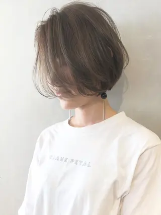 ショート カラー パーマ ヘアアレンジ ITbyALBUM 中野店のヘアスタイル
