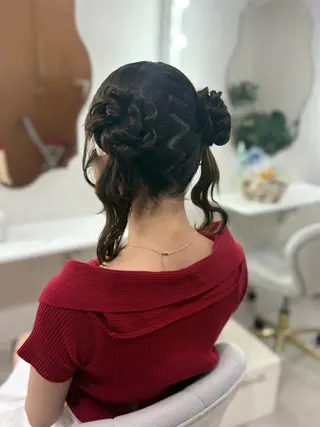 ロング ヘアアレンジ ヘアセットサロン /上坪愛美のヘアスタイル