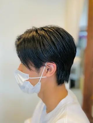 ミディアム メンズ 元住吉プランツヘアー ☘️まるやま☘️のヘアスタイル