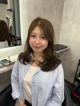 ミディアム 💖艶髪/韓国ヘア 💖asukaのヘアスタイル