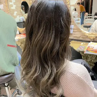 ロング カラー ママ美容師 ＊ヒマワリのヘアスタイル