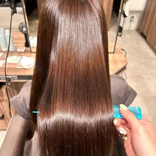 ロング カラー Chimomo 🩵ྀི縮毛矯正のヘアスタイル