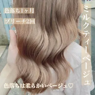 ロング カラー ヘアアレンジ メンズ キッズ マツエク・マツパ ブリーチの髪様 MASATOのヘアスタイル