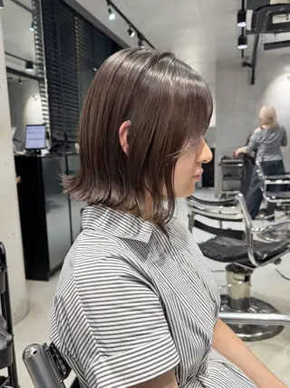 ミディアム カラー パーマ ヘアアレンジ 艶髪縮毛矯正/透明感 カラー/YUKAのヘアスタイル