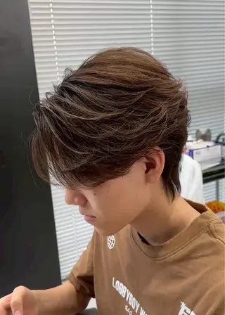ショート カラー パーマ メンズ特化/ツイスパ /波巻き/松本真生のヘアスタイル