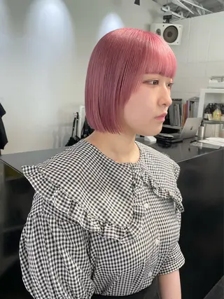 ミディアム カラー ヘアアレンジ 艶ハイトーン/ヘア アレンジAYAKAのヘアスタイル