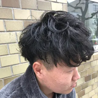 ショート パーマ メンズ 永井 悠大のヘアスタイル