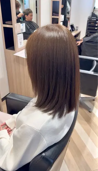 セミロング カラー ✨艶/パーマ/長岡 /剣持快吏✨のヘアスタイル