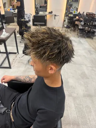 パーマ メンズ 藤島 遥翔のヘアスタイル