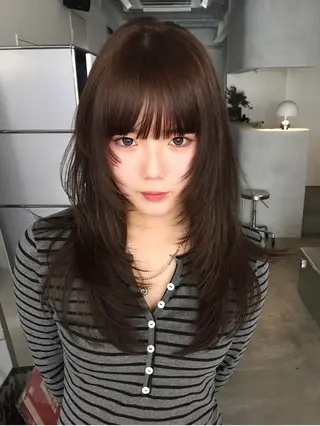 ロング カラー 福岡似合わせレイヤー /ウルフ/ハイトーンのヘアスタイル