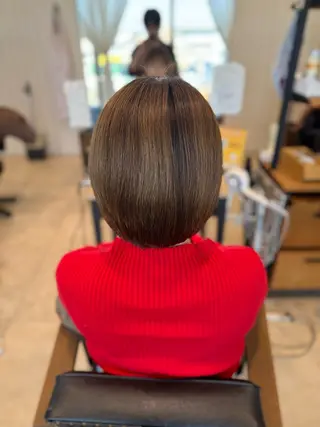 ショート カラー メンズストレート⭐️ 髪質改善カラー⭐️のヘアスタイル