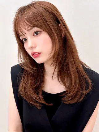 ロング カラー パーマ kazuki【顔周り ×レイヤーカット】のヘアスタイル