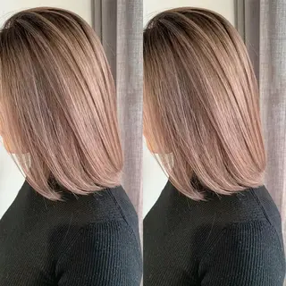 ミディアム カラー ✨艶ブリーチカラー ✨四ノ宮裕己のヘアスタイル