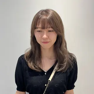 セミロング カラー せいら/カットモデル /暖色カラー🎀のヘアスタイル