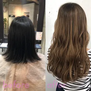 ロング パーマ ヘアアレンジ 八巻 晴香のヘアスタイル