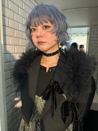 ショート カラー ヘアアレンジ MIYU/ケアブリ ーチカラー／デザインのヘアスタイル