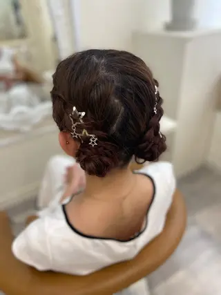 セミロング ヘアアレンジ ワタナベ リリコのヘアスタイル