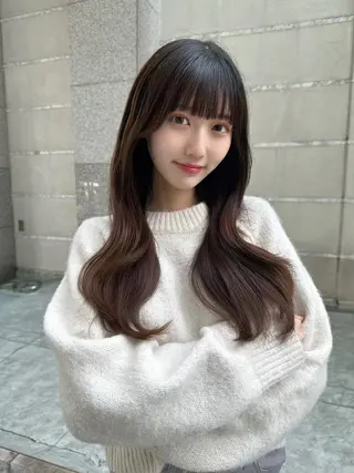 カラー 圧倒的美髪🫧✨ 透明感カラー♡上野のヘアスタイル