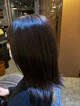 セミロング カラー 佐藤槙哉 サトウシンヤのヘアスタイル