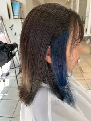 セミロング カラー 髪質改善・白髪ぼかし /お悩み対応カラーのヘアスタイル